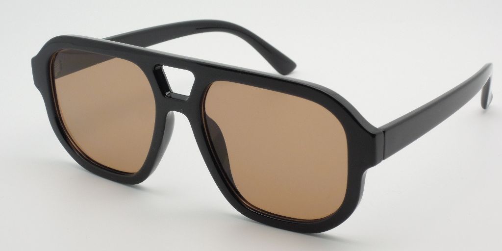 6603 - Modern Square Aviator Plastic Sunglasses