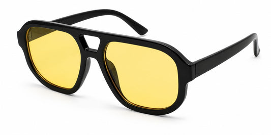 6603 - Modern Square Aviator Plastic Sunglasses