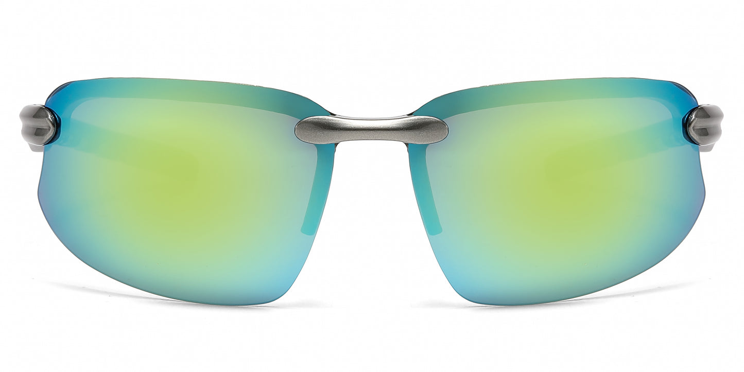 6701 - Rimless Sport Men Plastic Sunglasses