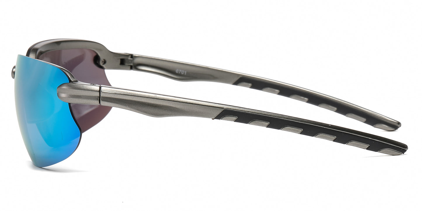 6701 - Rimless Sport Men Plastic Sunglasses