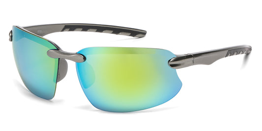 6701 - Rimless Sport Men Plastic Sunglasses