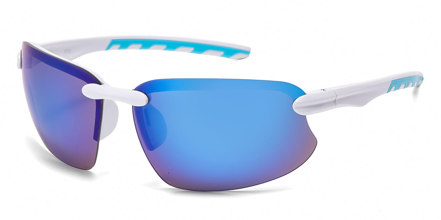 6701 - Rimless Sport Men Plastic Sunglasses