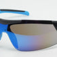 6702 - Men Sport Semi Rimless One Piece Lens Plastic Sunglasses