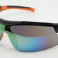 6702 - Men Sport Semi Rimless One Piece Lens Plastic Sunglasses