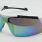 6702 - Men Sport Semi Rimless One Piece Lens Plastic Sunglasses