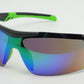 6702 - Men Sport Semi Rimless One Piece Lens Plastic Sunglasses