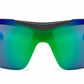 6702 - Men Sport Semi Rimless One Piece Lens Plastic Sunglasses