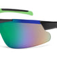 6702 - Men Sport Semi Rimless One Piece Lens Plastic Sunglasses