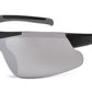 6702 - Men Sport Semi Rimless One Piece Lens Plastic Sunglasses