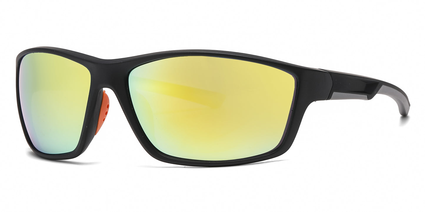 6703 - Rectangular Men Sport Plastic Sunglasses