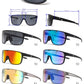 6805 - One Piece Lens Plastic Shield Sunglasses with Color Mirrored Lens