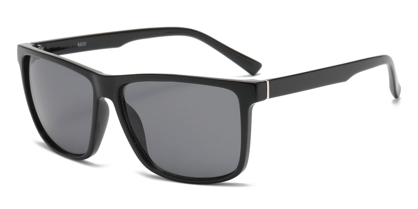 6820 - Square Sport Men Plastic Sunglasses
