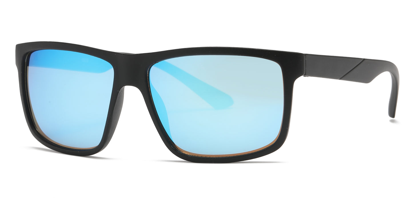 6829 - Classic Square Sports Plastic Sunglasses
