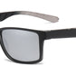 6841 - Rectangular Men Sport Plastic Sunglasses with Color Mirror Lens