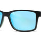 6841 - Rectangular Men Sport Plastic Sunglasses with Color Mirror Lens