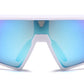 6848 - One Piece Lens Plastic Shield Sunglasses with Color Mirrored Lens