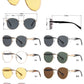 7027 - Round Thick Metal Fashion Sunglasses