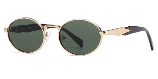 8185 - Small Round Thick Metal Fashion Sunglasses