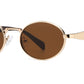 8184 - Small Round Thick Metal Fashion Sunglasses