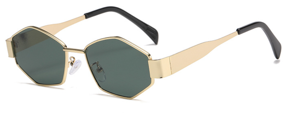 7029 - Hexagon Retro Metal Sunglasses