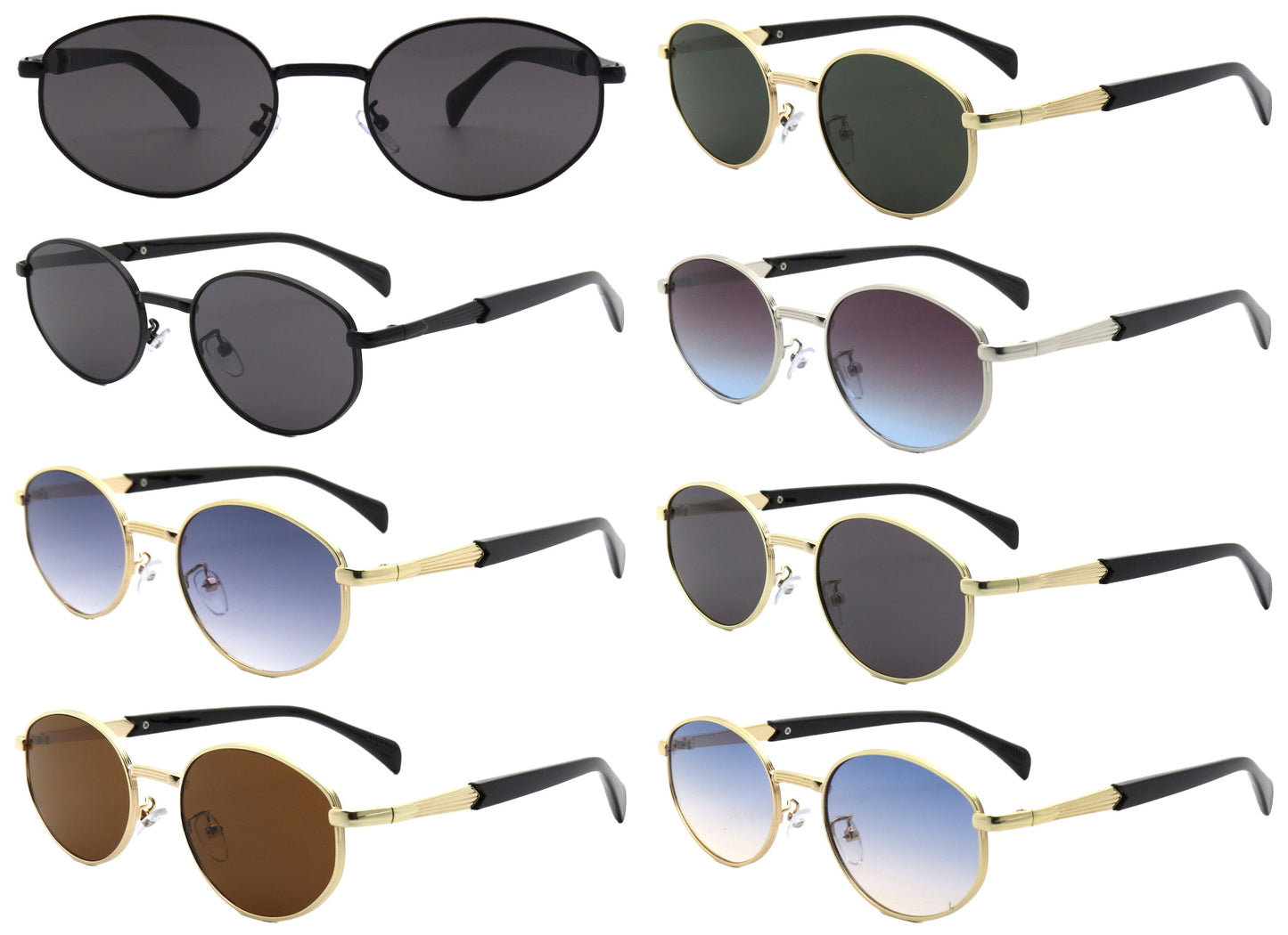 7030 -  Round Fashion Metal Sunglasses