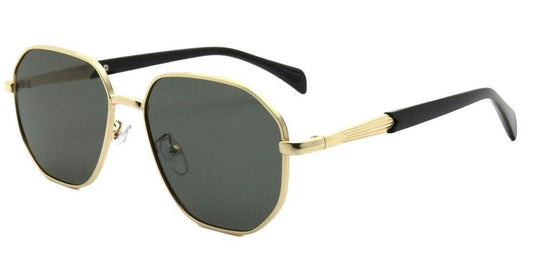 7031 - Round Geometric Metal Sunglasses