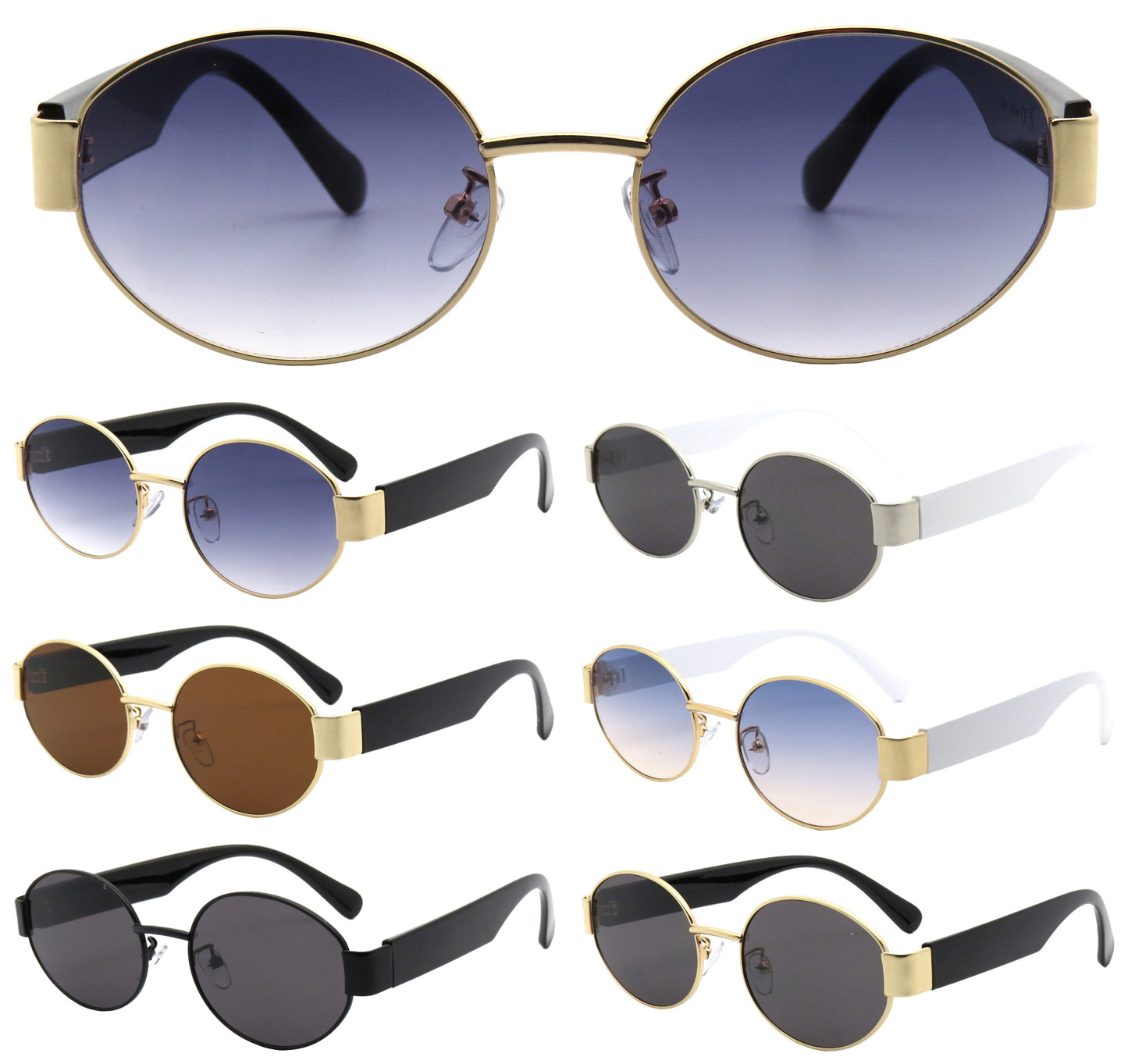 7034 - Round Fashion Metal Sunglasses