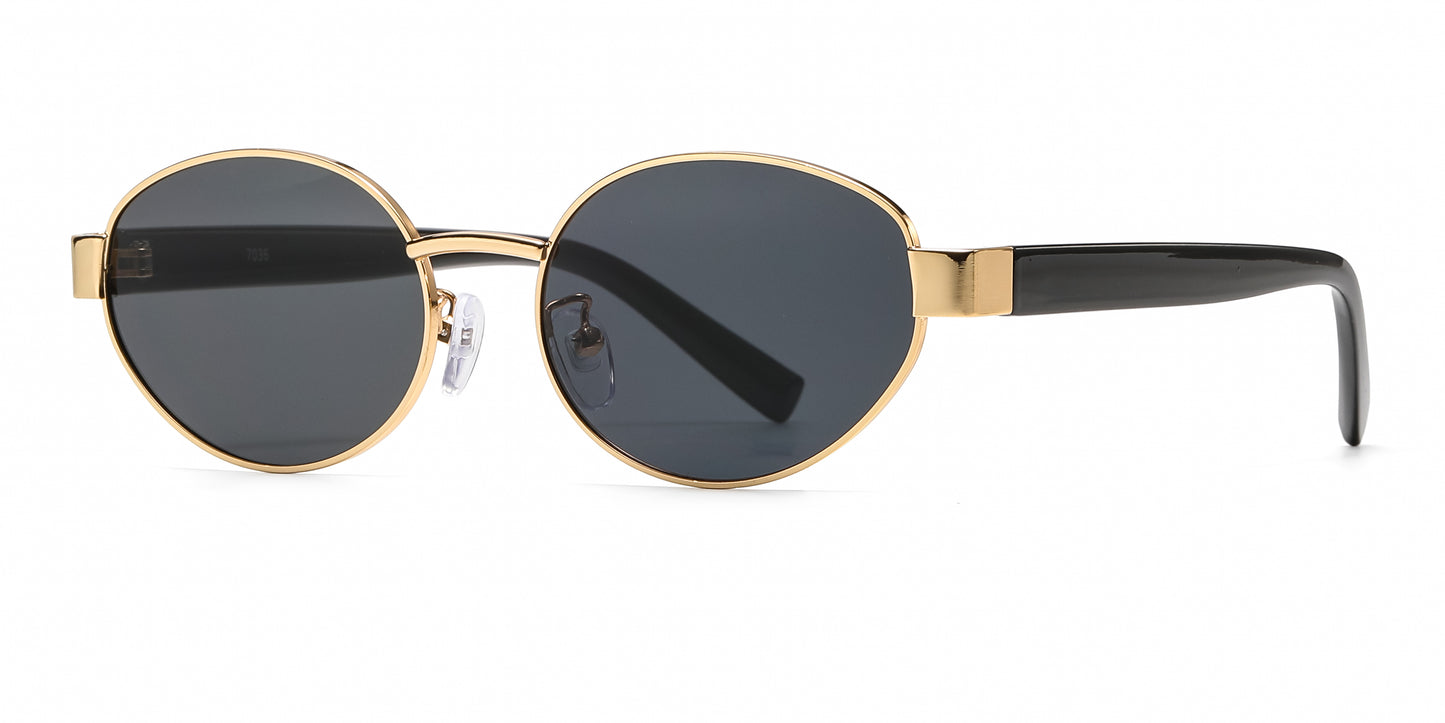 7036 - Round Fashion Metal Sunglasses