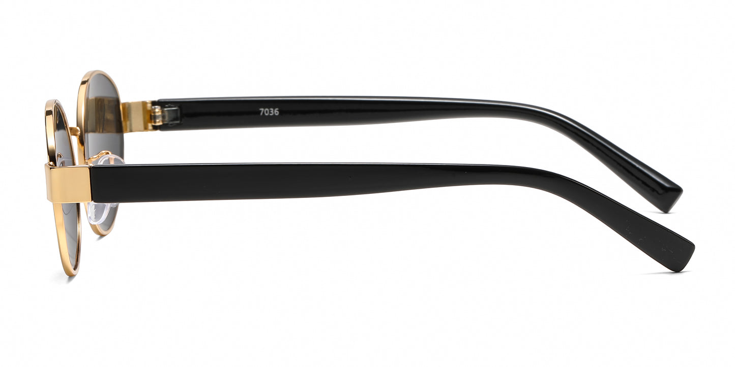7036 - Round Fashion Metal Sunglasses