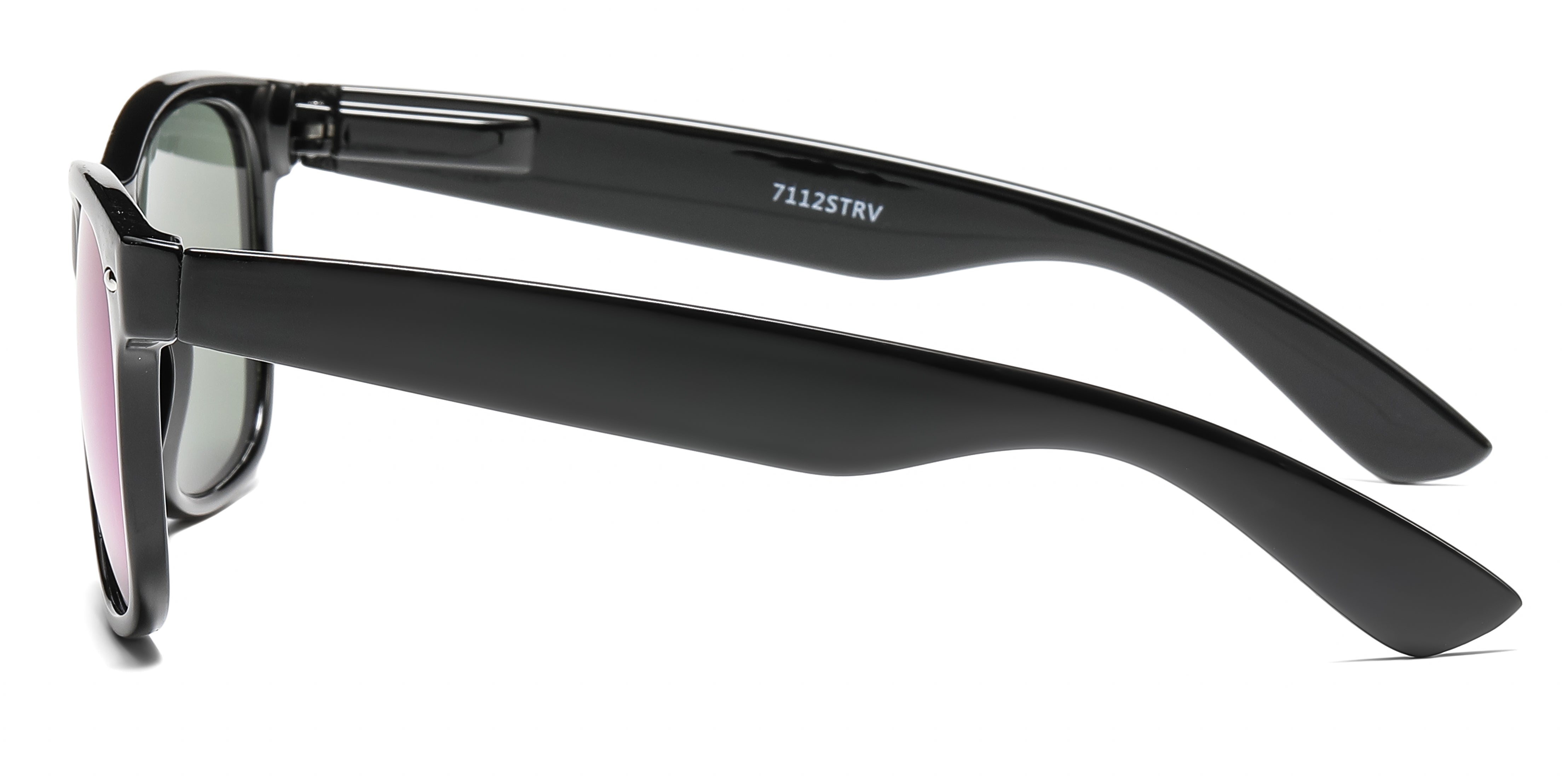 7112 ST RVC - Spring Hinge Plastic Sunglasses with Color Mirror