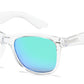7112 ST RVC - Spring Hinge Plastic Sunglasses with Color Mirror Lens