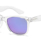 7112 ST RVC - Spring Hinge Plastic Sunglasses with Color Mirror Lens