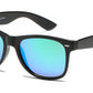 7112 ST RVC - Spring Hinge Plastic Sunglasses with Color Mirror Lens