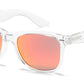 7112 ST RVC - Spring Hinge Plastic Sunglasses with Color Mirror Lens