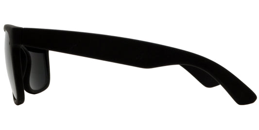 7619 Black Matte SD - Classic Sport Matt Black Plastic Sunglasses with Super Dark Lens
