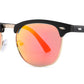 7768 RVC - Classic Horn Rimmed Half Color Frame Metal Bridge Plastic Sunglasses