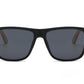 8024 Bamboo - Square Frame Bamboo Sunglasses