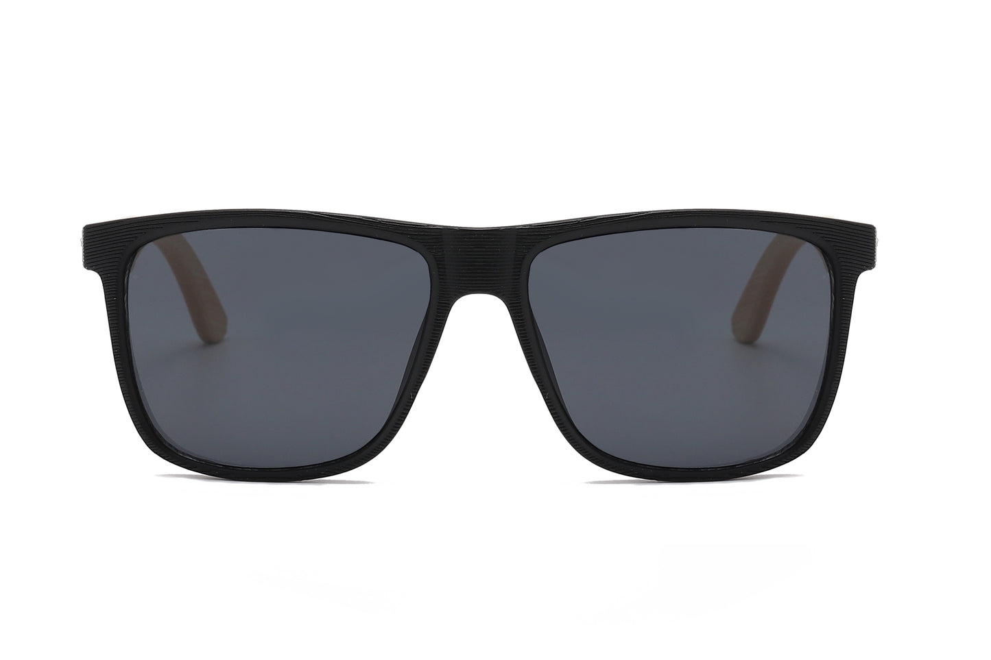 8024 Bamboo - Square Frame Bamboo Sunglasses