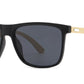 8024 Bamboo - Square Frame Bamboo Sunglasses