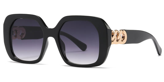 5183 - One Piece Flat Top Semi Rimless Metal Sunglasses – Dynasol