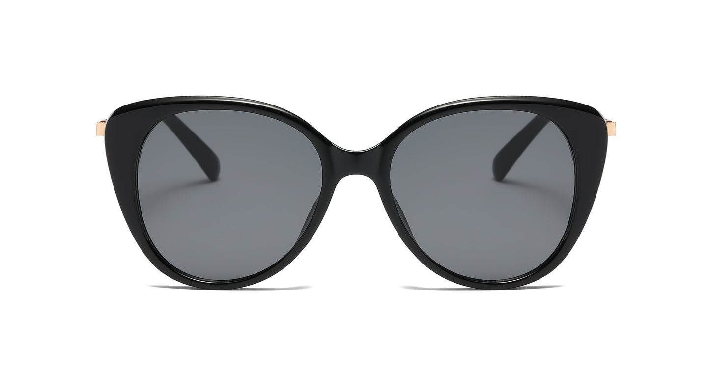 8032 - Plastic Round Cat Eye Sunglasses