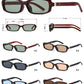 8035 - Classic Small Rectangular Women Plastic Sunglasses