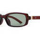 8035 - Classic Small Rectangular Women Plastic Sunglasses