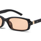 8035 - Classic Small Rectangular Women Plastic Sunglasses