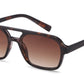 8036 - Square Aviator Plastic Sunglasses