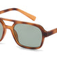 8036 - Square Aviator Plastic Sunglasses