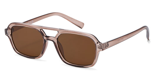 8036 - Square Aviator Plastic Sunglasses