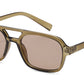 8036 - Square Aviator Plastic Sunglasses