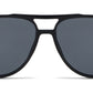 8037 - Aviator with Brow Bar Flat Lens Plastic Sunglasses
