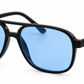 8133 Colors - Square Aviator Color Lens Plastic Sunglasses